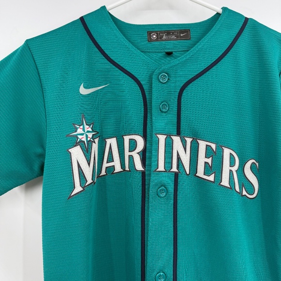 Seattle Mariners Jersey Youth Medium Teal Nike MLB Rodriguez Baseball - Picture 4 of 11